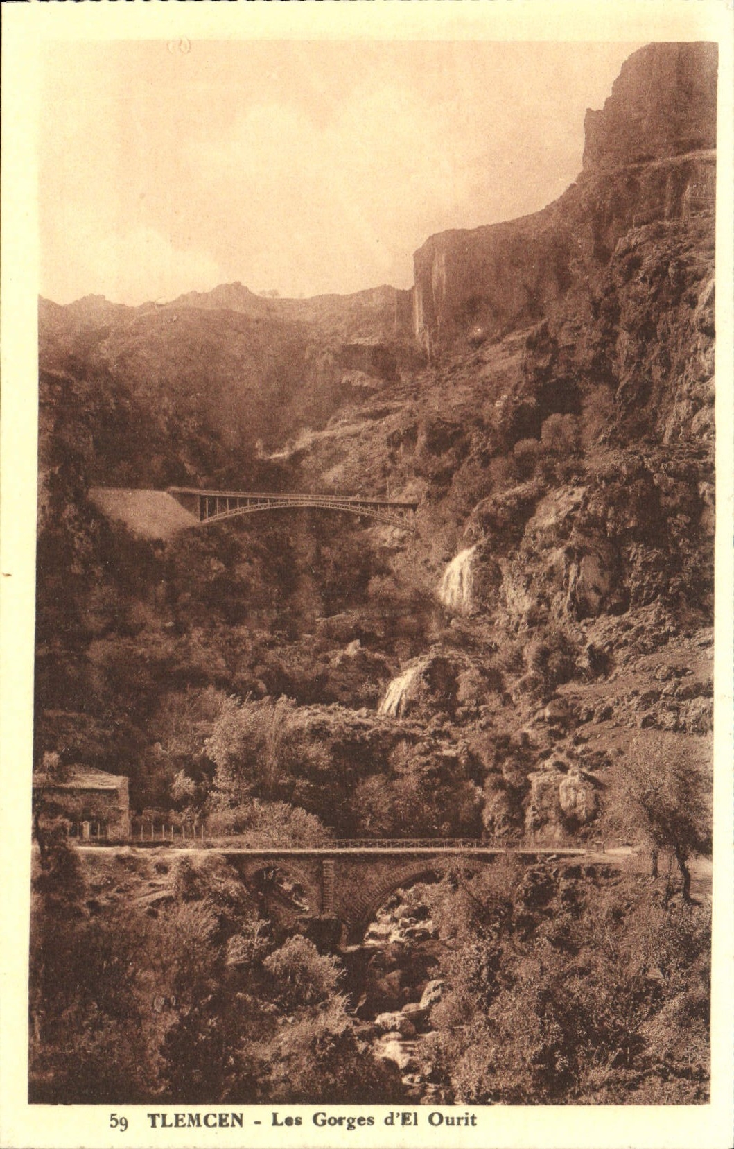 VINTAGE POSTCARD Tlemcen the Falls D' El Ourit