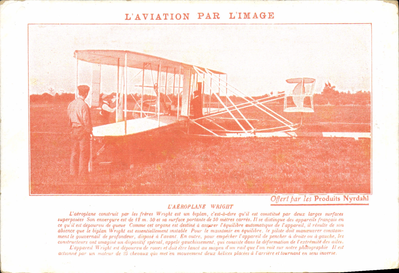 VINTAGE POSTCARD Aviation Plane Wright Airplane