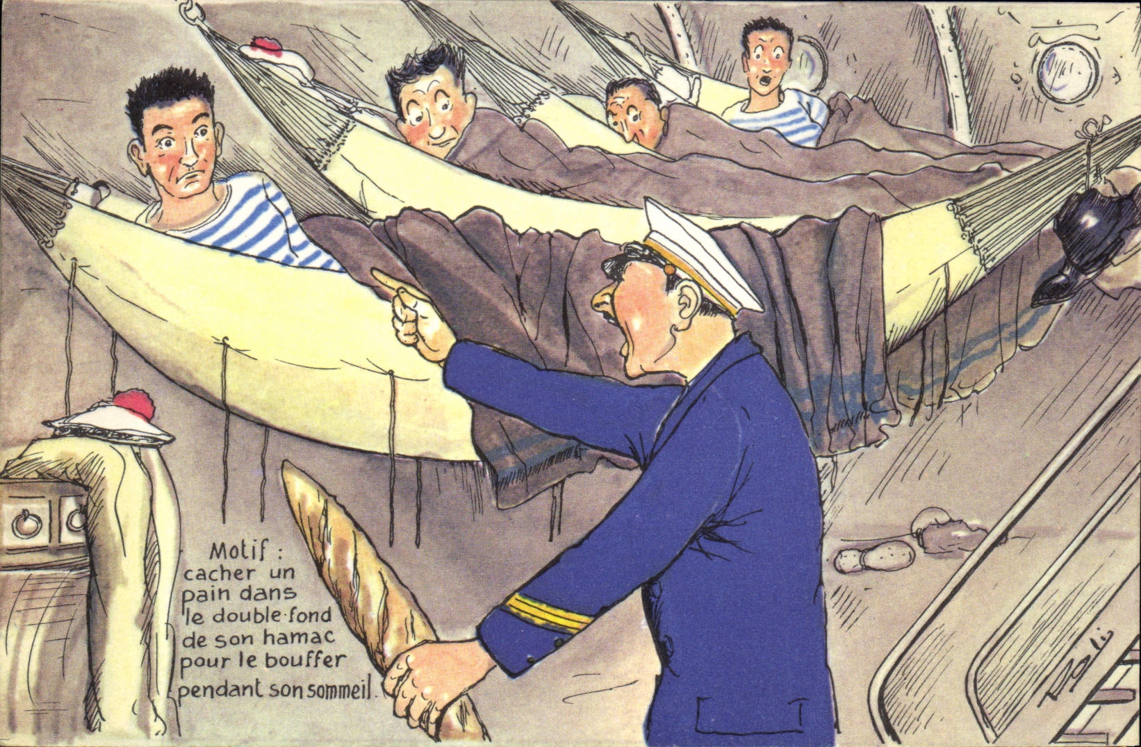 VINTAGE POSTCARD Bateau War the sailor has edge