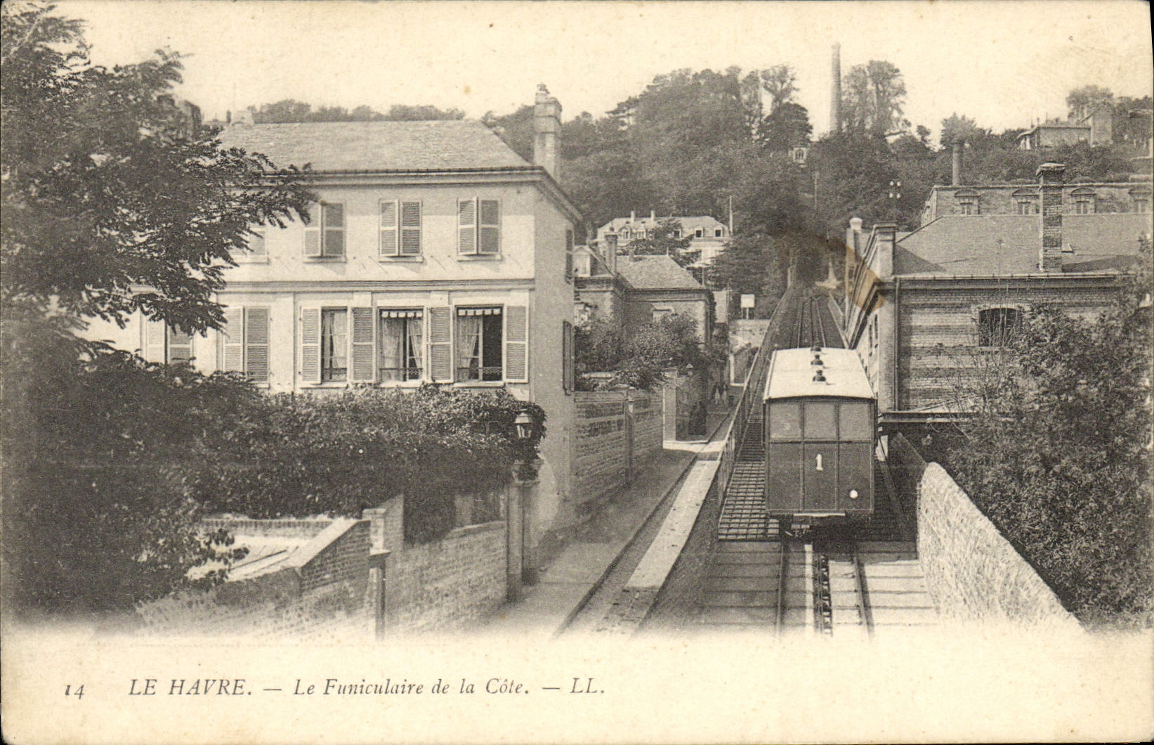 CPA Tramway Train le funiculaire de la Cote 