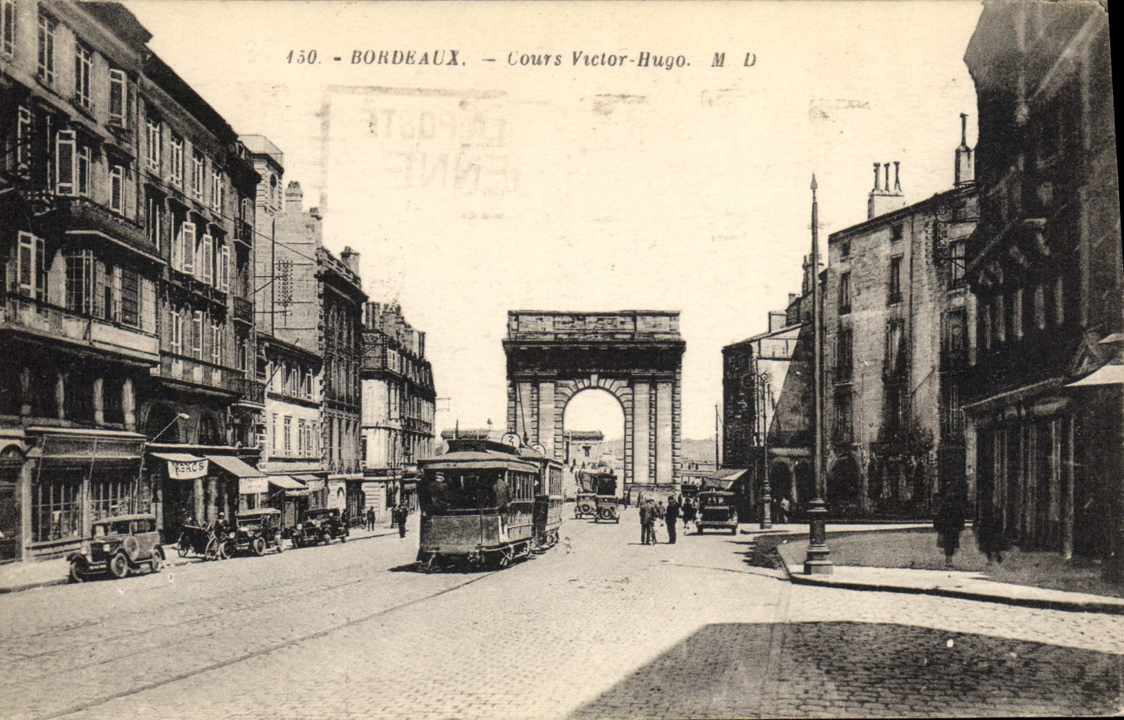 CPA Tramway Train Bordeaux Cours Victor Hugo
