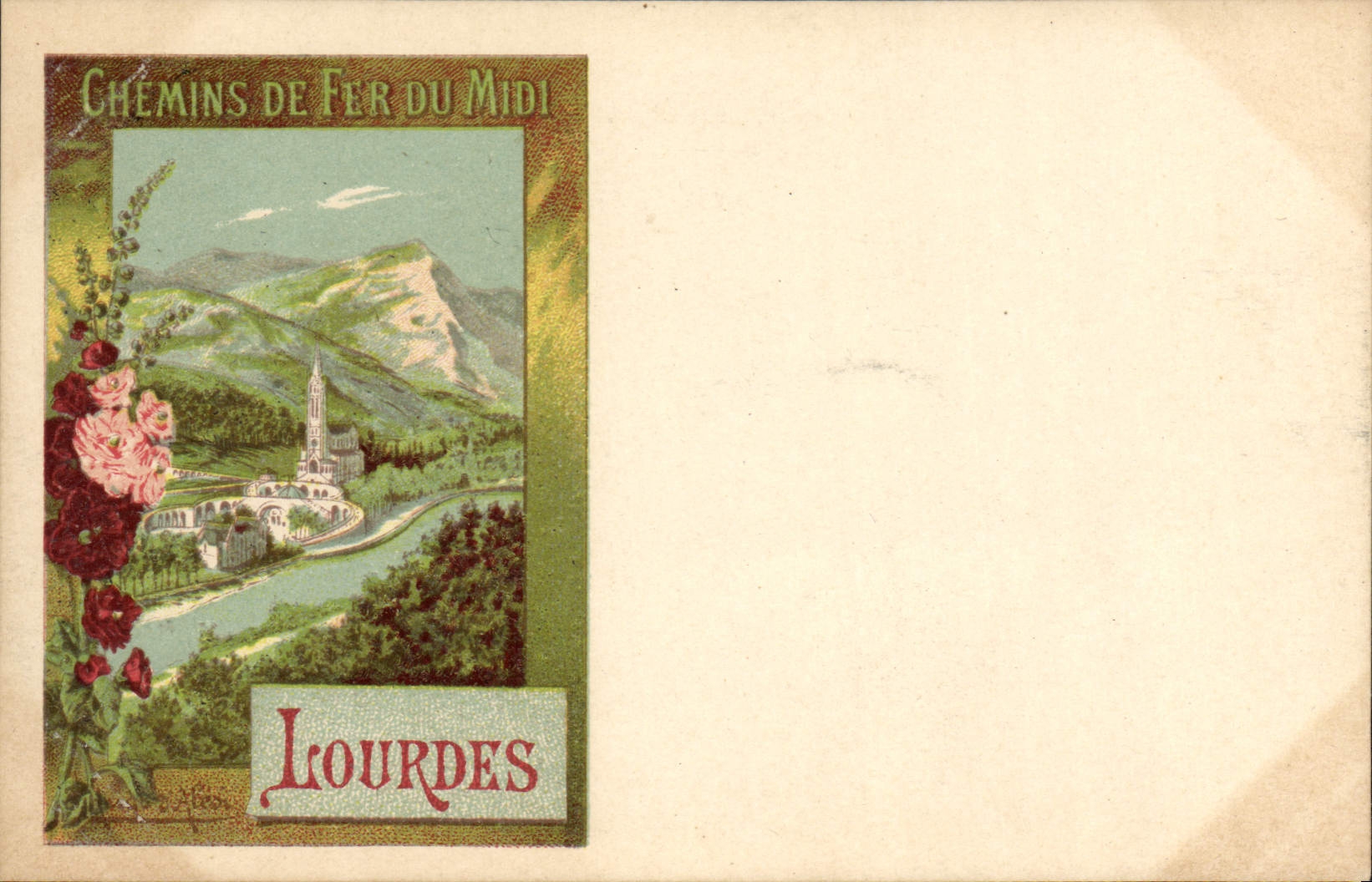 CPA Fantaisie Illustrateur Chemins du Fer de Midi Lourdes Train
