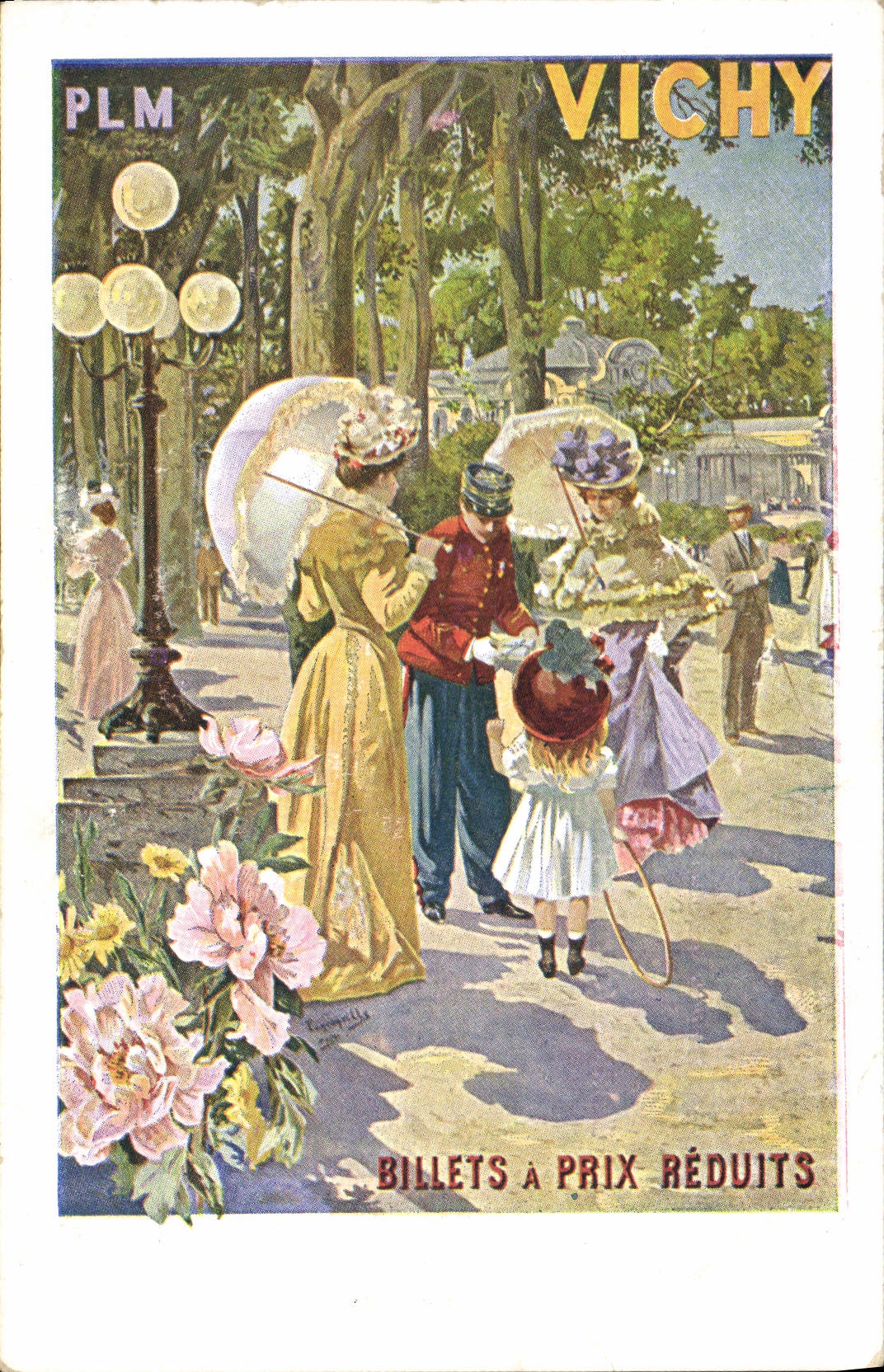 CPA Fantaisie Illustrateur Vichy PLM Train