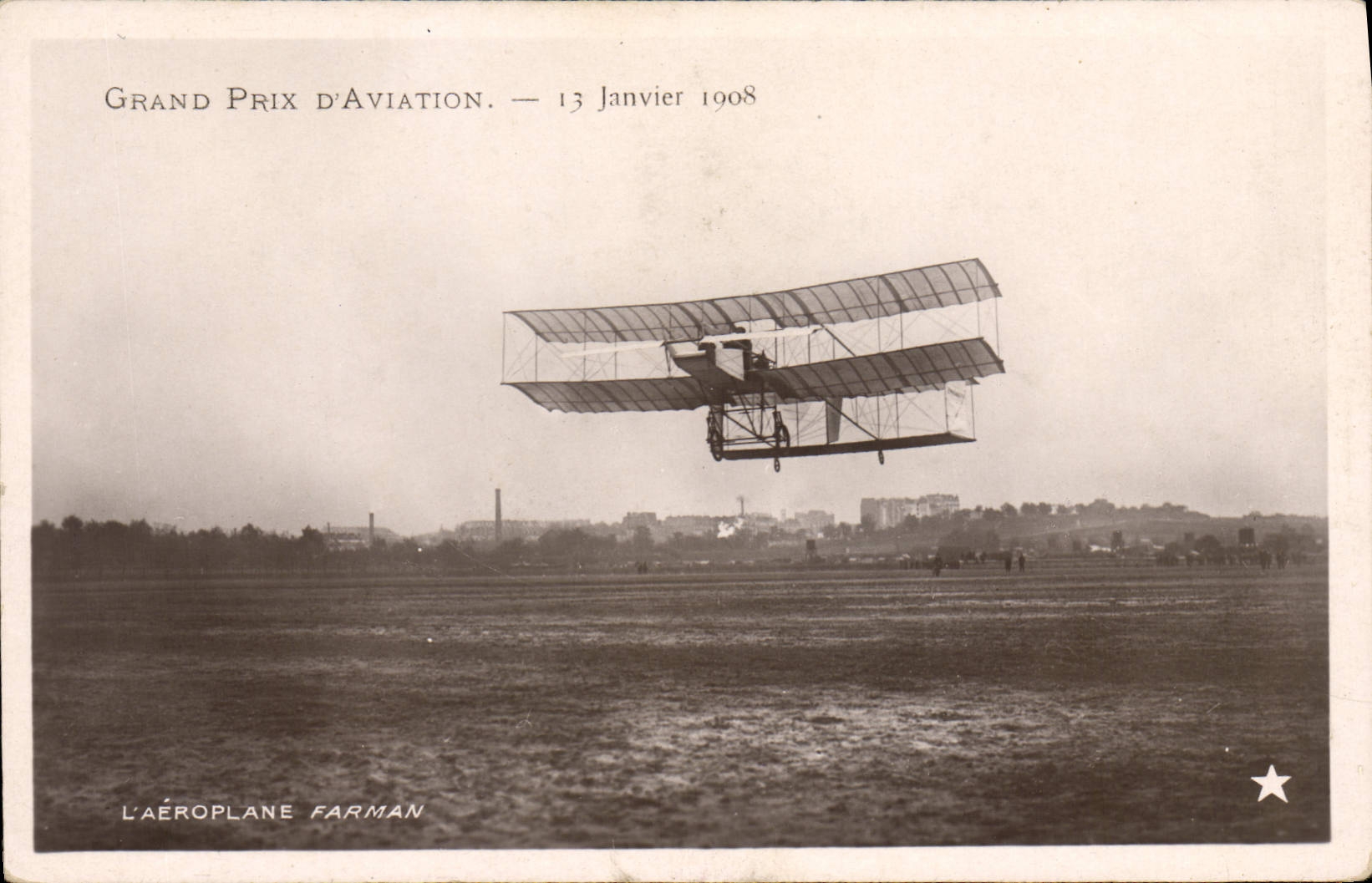 CPA Avion Aviation Grand prix 13 janvier 1908 Aeroplane Farman