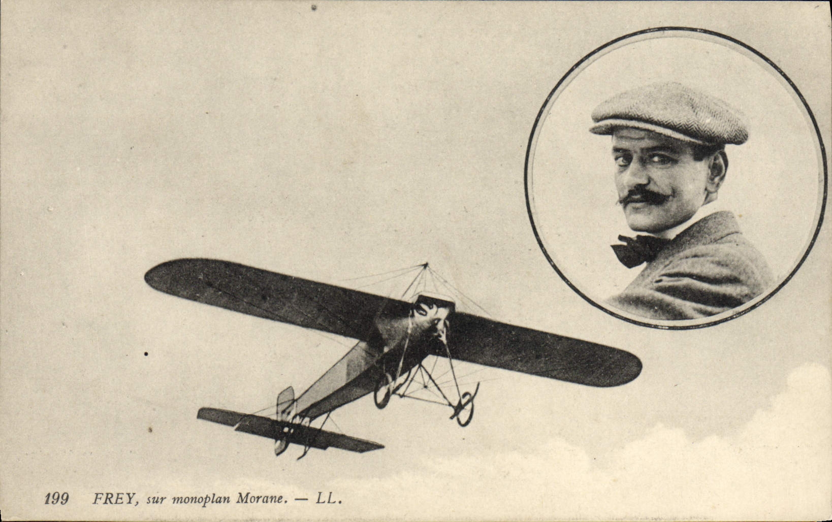 CPA Avion Aviation Frey sur monoplan Morane