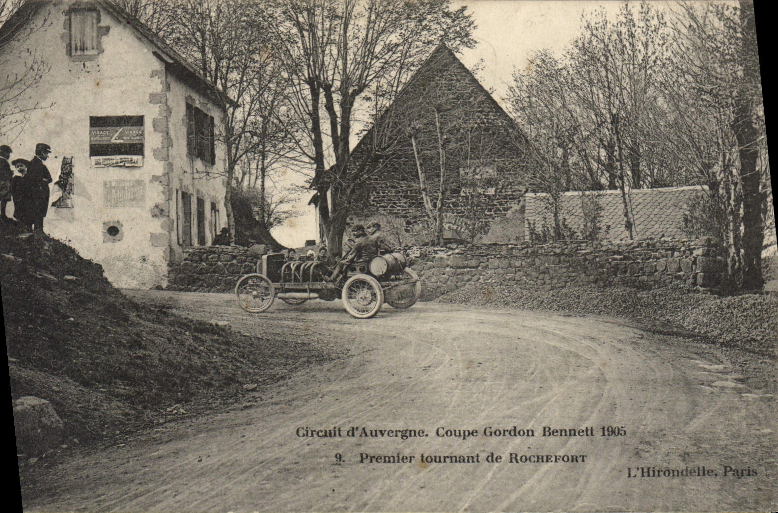 CPA Automobile CPA Automobile Coupe Gordon Bennett 5 juillet 1905 Circuit d'Auvergne Premier tournant de Rocehfort