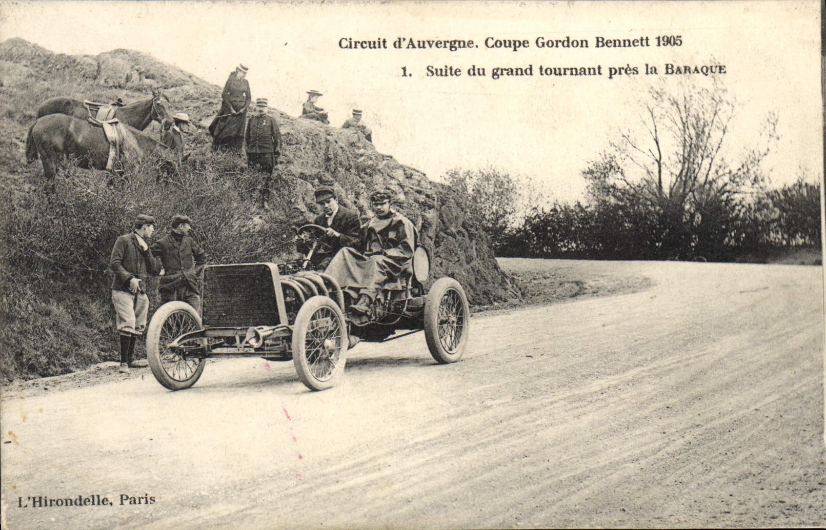CPA Automobile CPA Automobile Coupe Gordon Bennett 5 juillet 1905 Circuit d'Auvergne Suite du grand tournant pres la bar