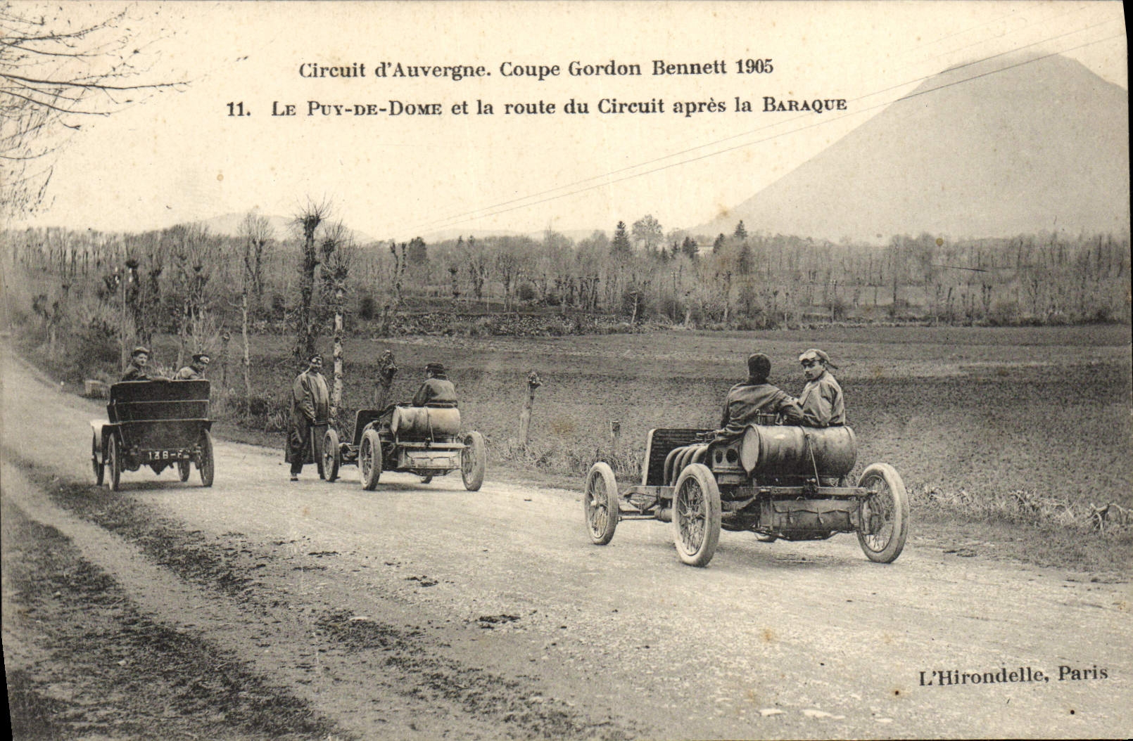 CPA Automobile CPA Automobile Coupe Gordon Bennett 5 juillet 1905 Circuit d'Auvergne Le Puy de Dome et la route