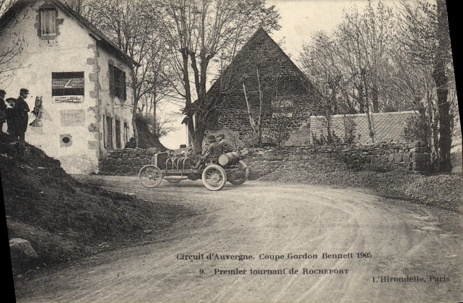CPA Automobile CPA Automobile Coupe Gordon Bennett 5 juillet 1905 Circuit d'Auvergne Premier tournant de Rochefort