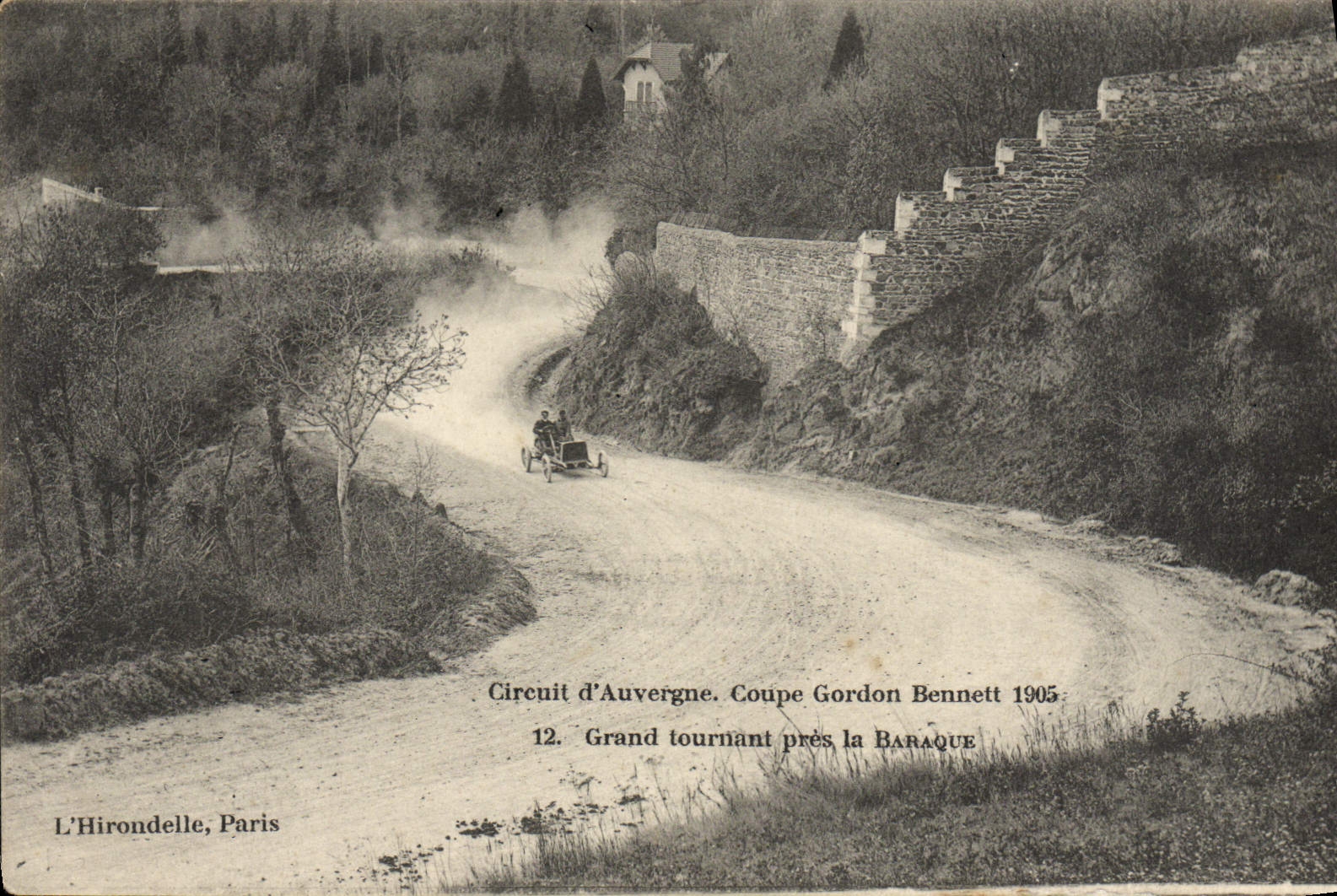 CPA Automobile CPA Automobile Coupe Gordon Bennett 5 juillet 1905 Circuit d'Auvergne Grand tournant pres la Baraque
