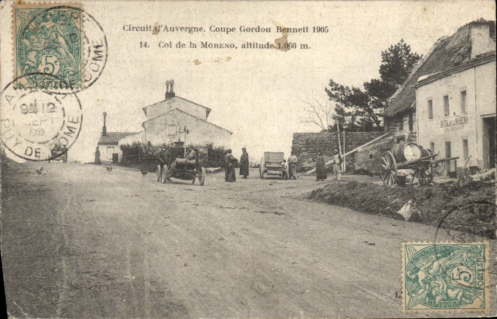 CPA Automobile CPA Automobile Coupe Gordon Bennett 5 juillet 1905 Circuit d'Auvergne Col de la Moreno