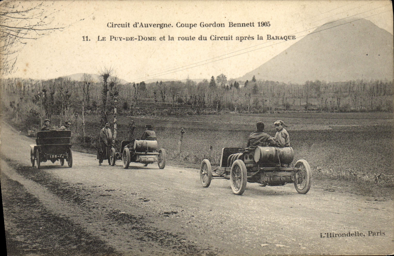 CPA Automobile CPA Automobile Coupe Gordon Bennett 5 juillet 1905 Circuit d'Auvergne Le Puy de Dome et la route