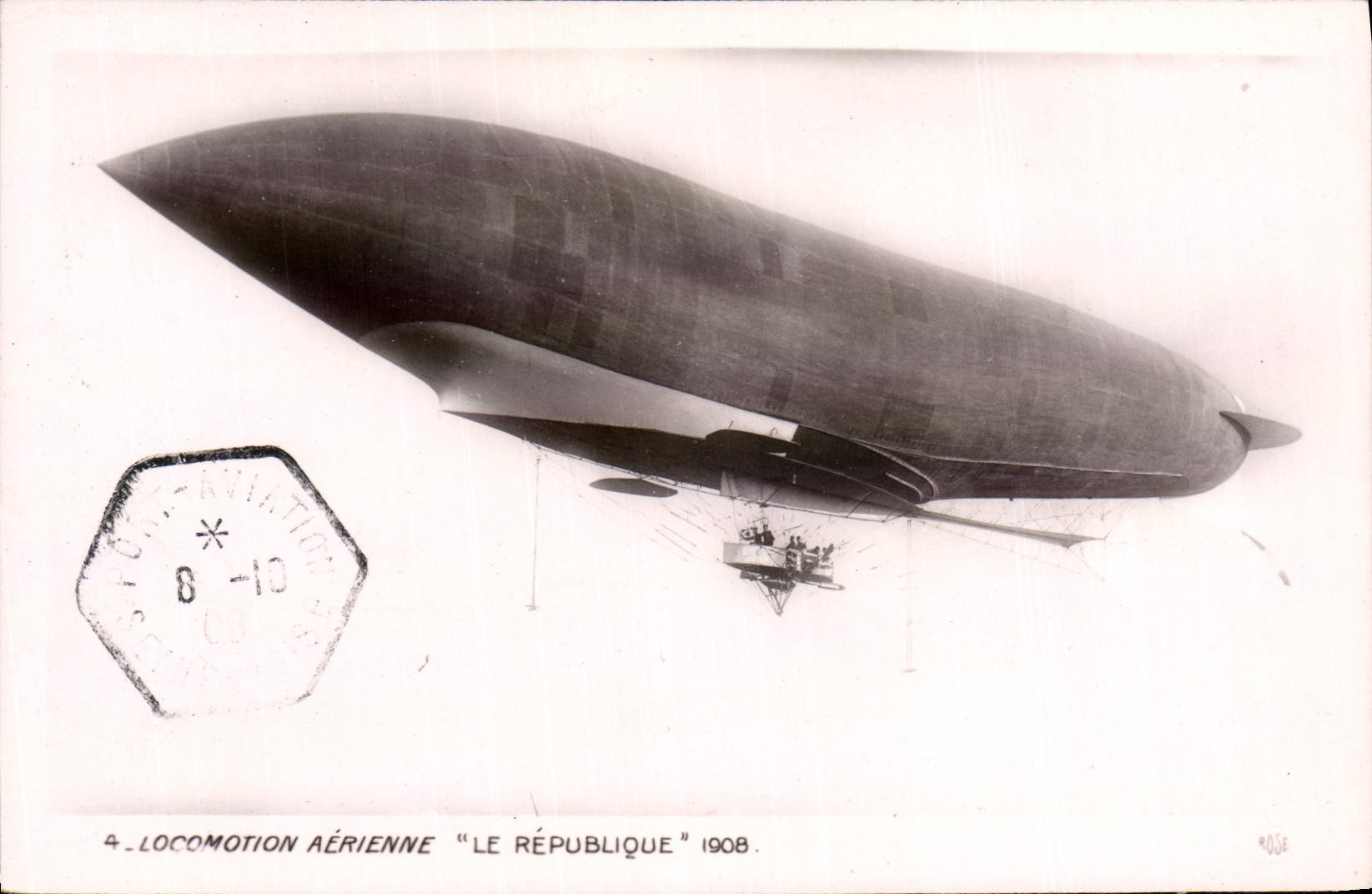 CPA Aviation Dirigeable Zeppelin La republique 1908