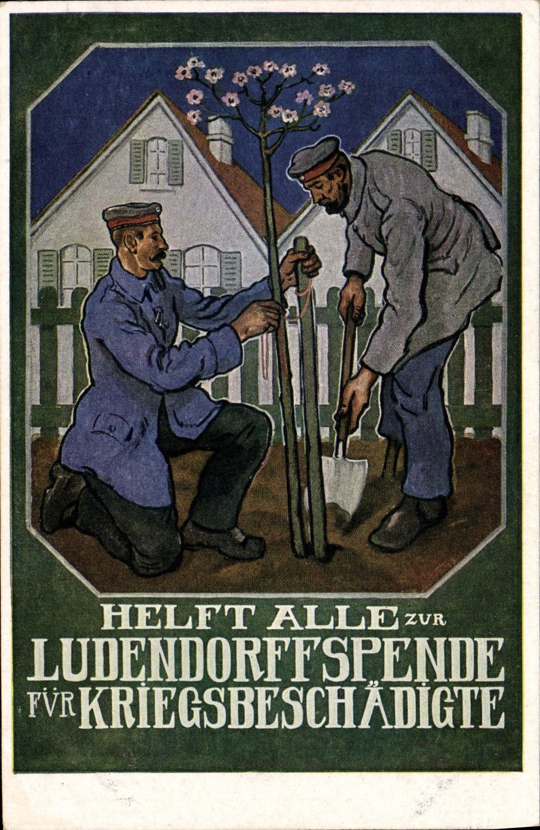 CPA Illustrateur Helft Alle zur Ludendorffspende fur Kriefsbeschadigte 