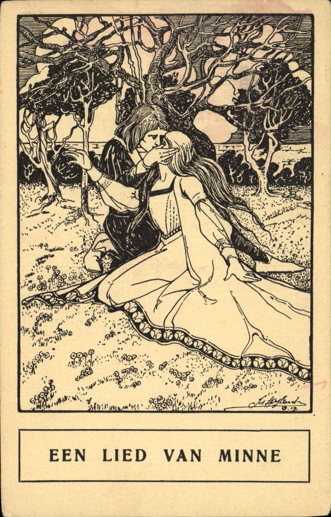 VINTAGE POSTCARD Illustrator Uitgave Eigendom Lannoo Maes Thielt