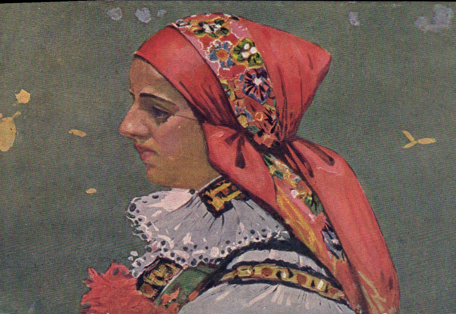 VINTAGE POSTCARD Illustrator Joza Upkra Vazani Staku Zena Z Dolnemci