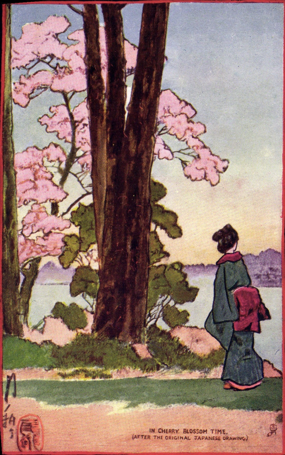 CPA Japon Nippon Douglas Sladen In Cherry blossom time
