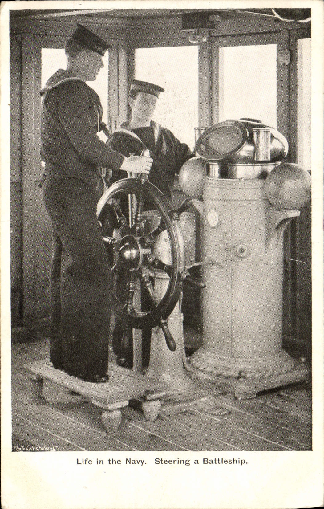 CPA Bateau Guerre life in the navy Steering a battleship