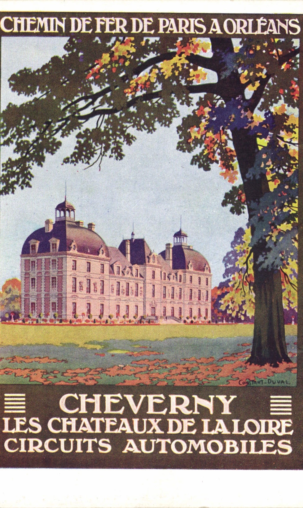 CPA Train Cheverny Chemin de fer de Paris a Orleans Circuits automobiles