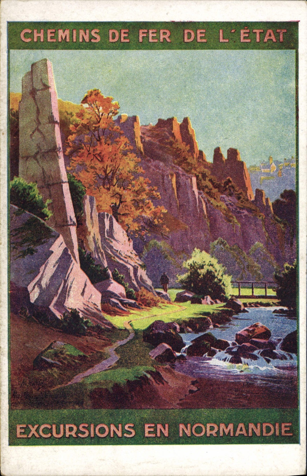 CPA Train Chemins de fer de l'Etat Excursions en Normandie