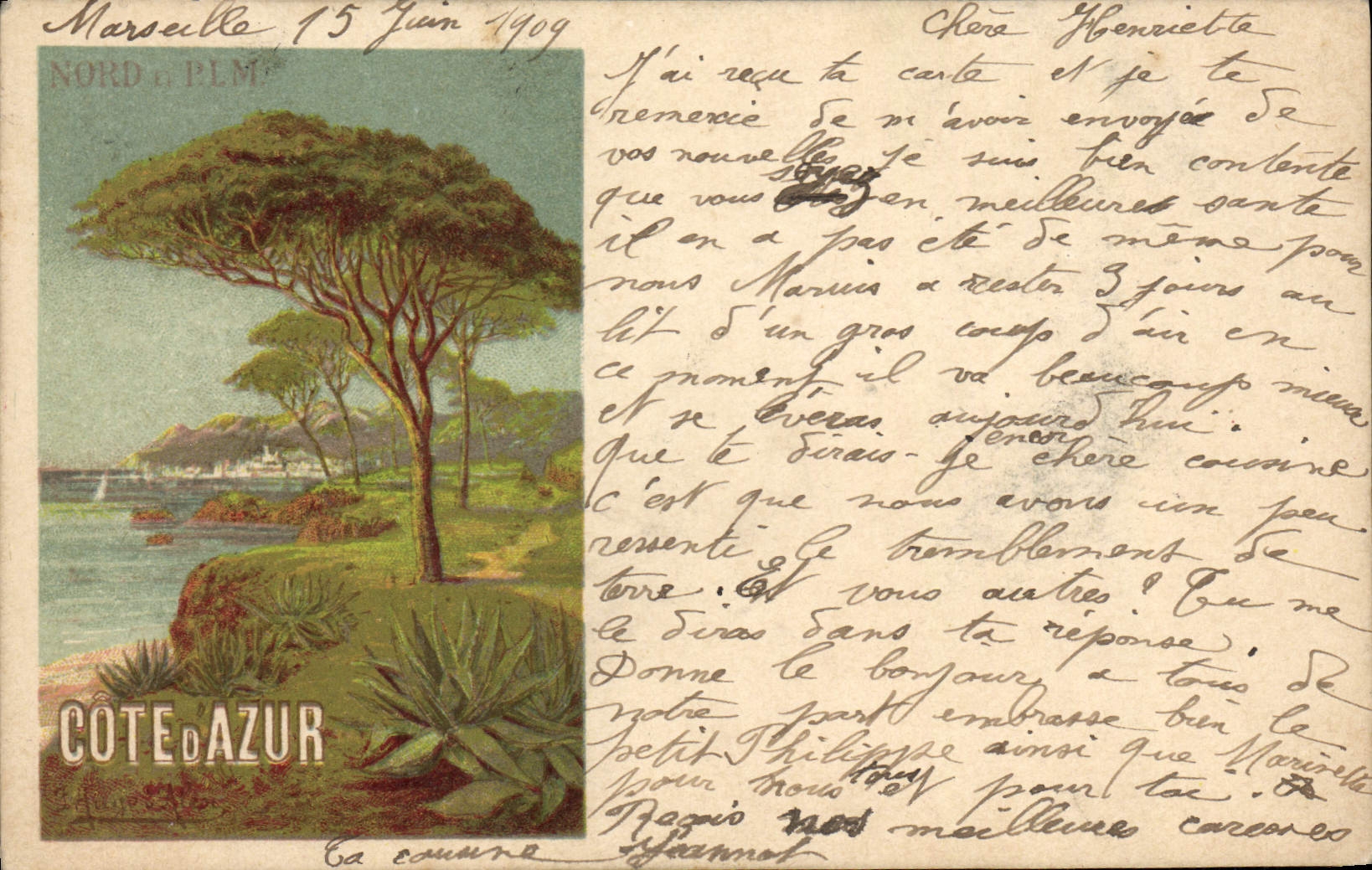 VINTAGE POSTCARD Train Dimensions Northern Azure and PLM