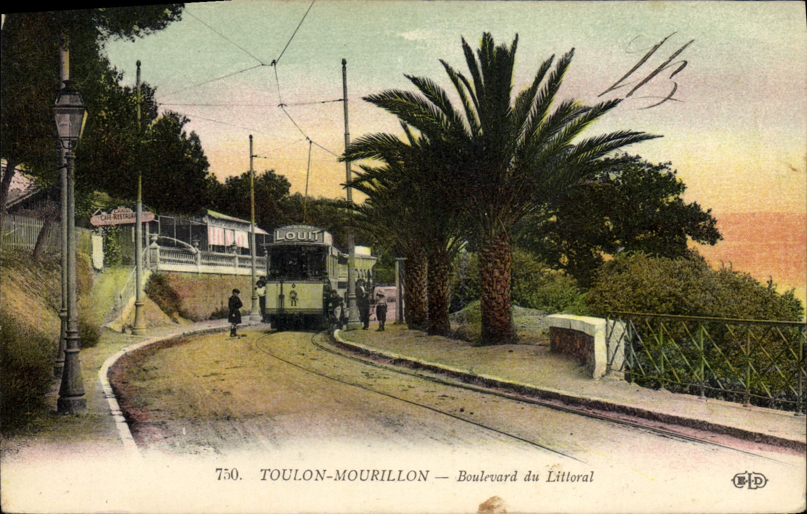 CPA Tramway Train Toulon Mourillon Boulevard du littoral