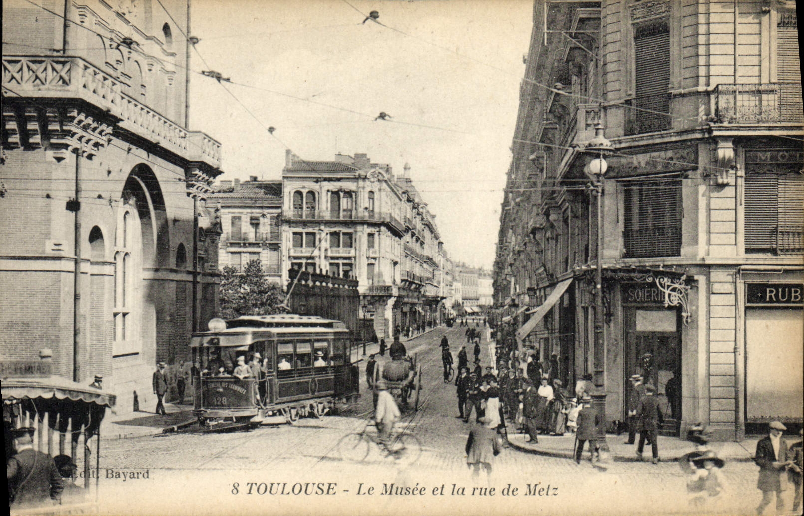 VINTAGE POSTCARD Tram Toulouse Train the museum and the street of Metz