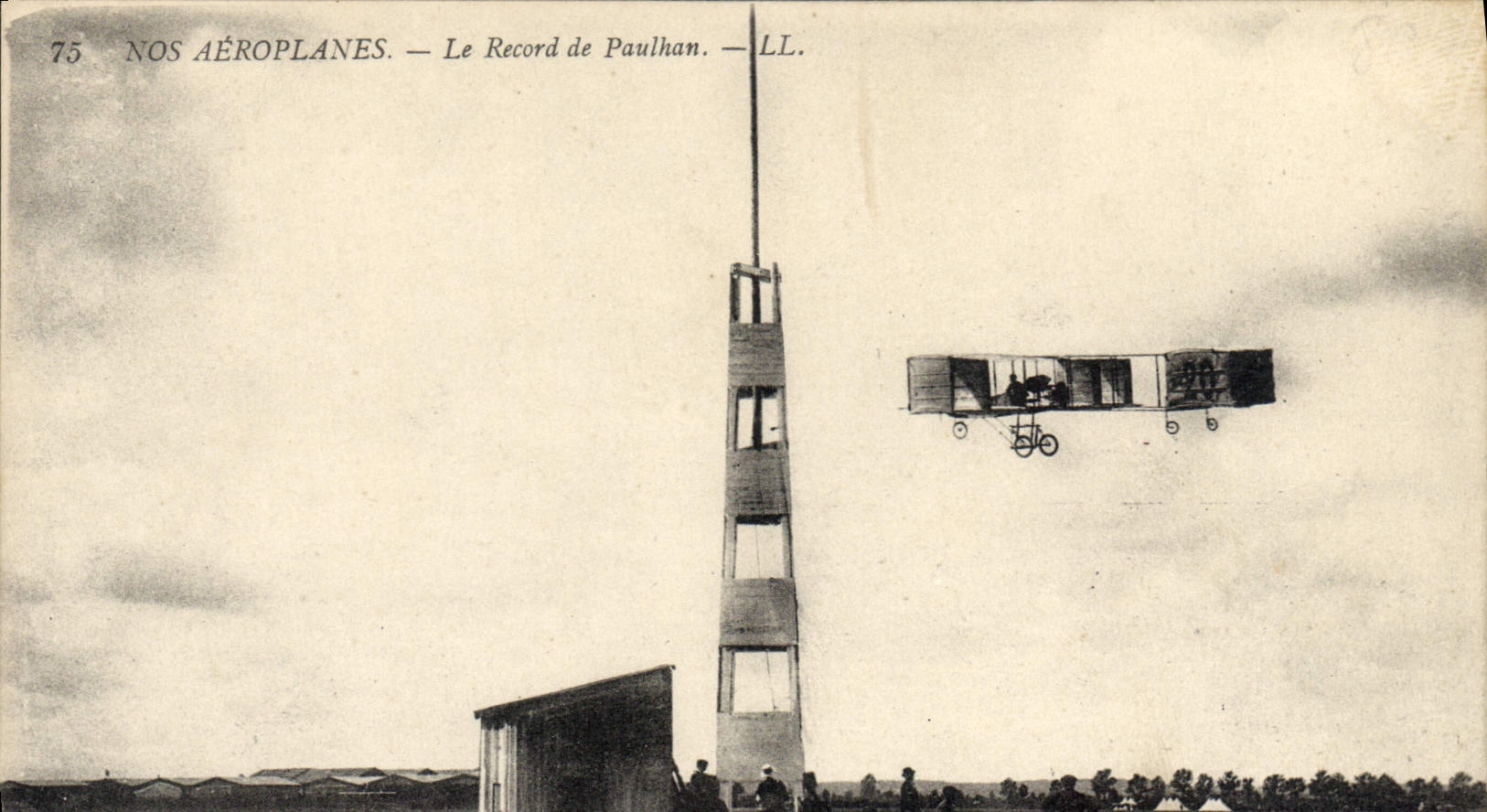 Plano de la aviación de la POSTAL de la VENDIMIA el expediente de paulhan