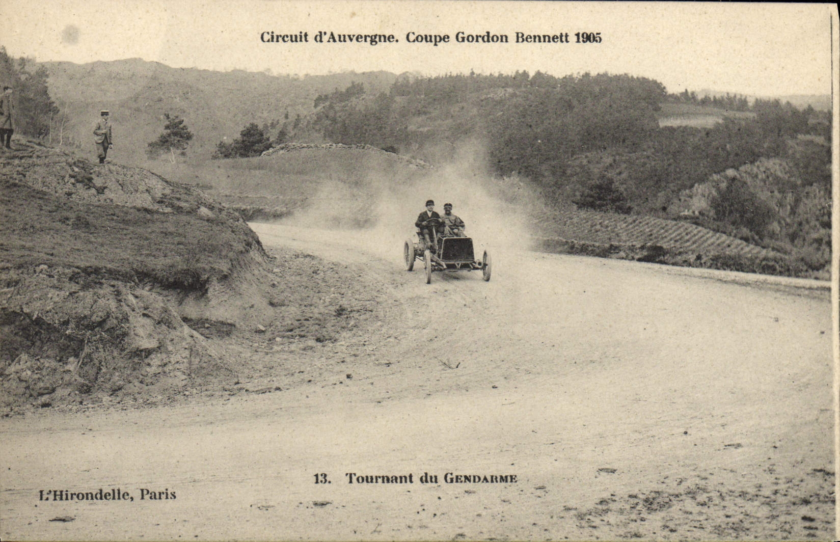 CPA Automobile Circuit d'Auvergne coupe gordon Bennett 1905 Tournant du gendarme