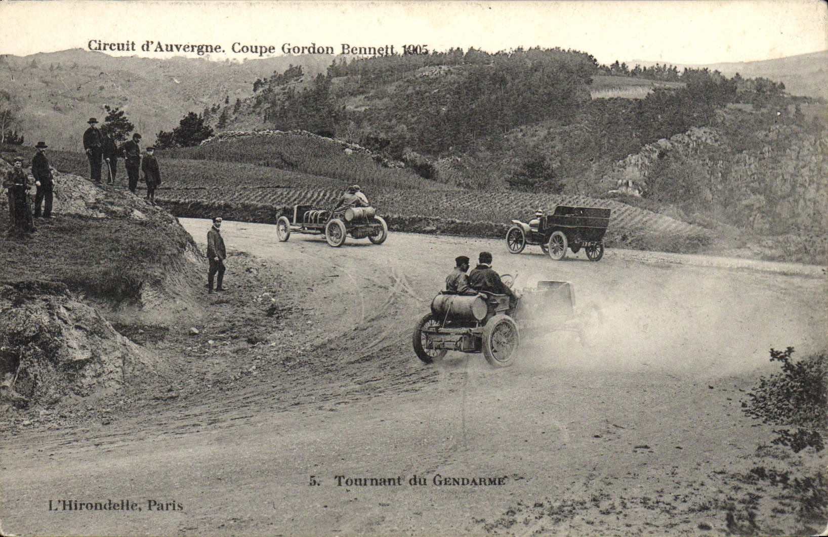 CPA Automobile Circuit d'Auvergne coupe gordon Bennett 1905 Tournant du gendarme