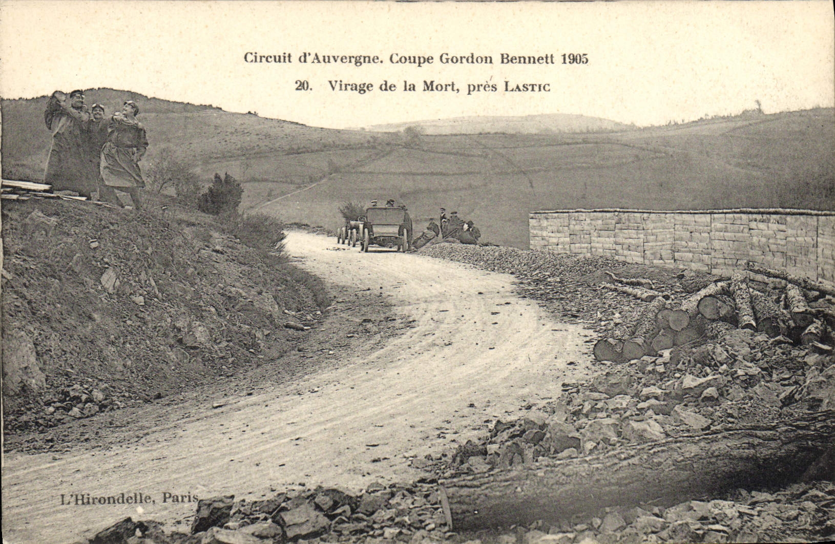 CPA Automobile Circuit d'Auvergne coupe gordon Bennett 1905 Virage de la mort pres Lastic