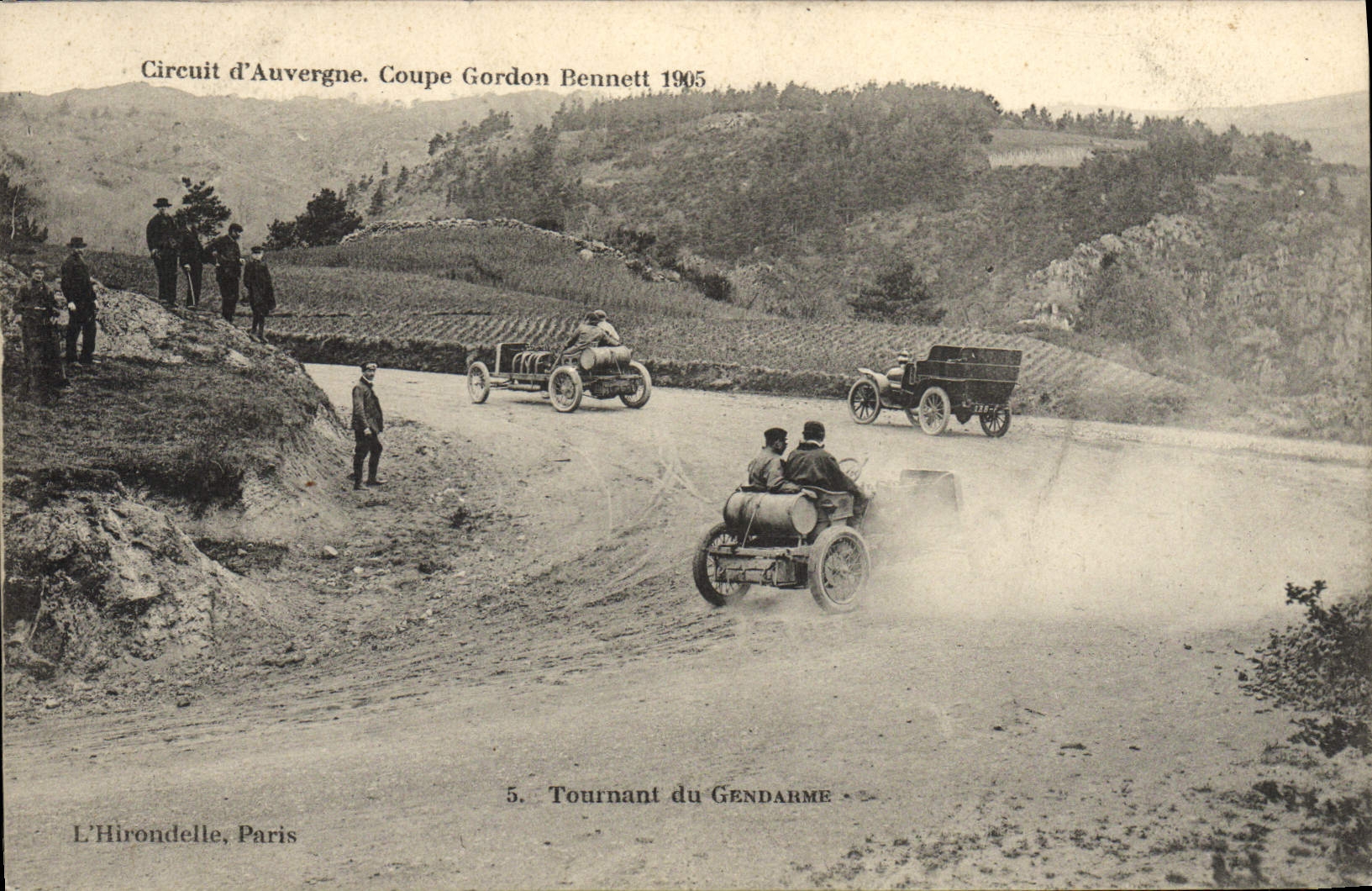 CPA Automobile Circuit d'Auvergne coupe gordon Bennett 1905 Tournant du gendarme