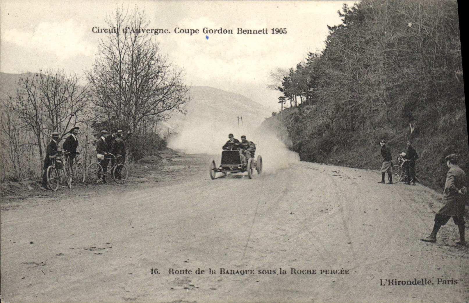 CPA Automobile Circuit d'Auvergne coupe gordon Bennett 1905 Route de la baraque sous le roche percee Velo Cycle