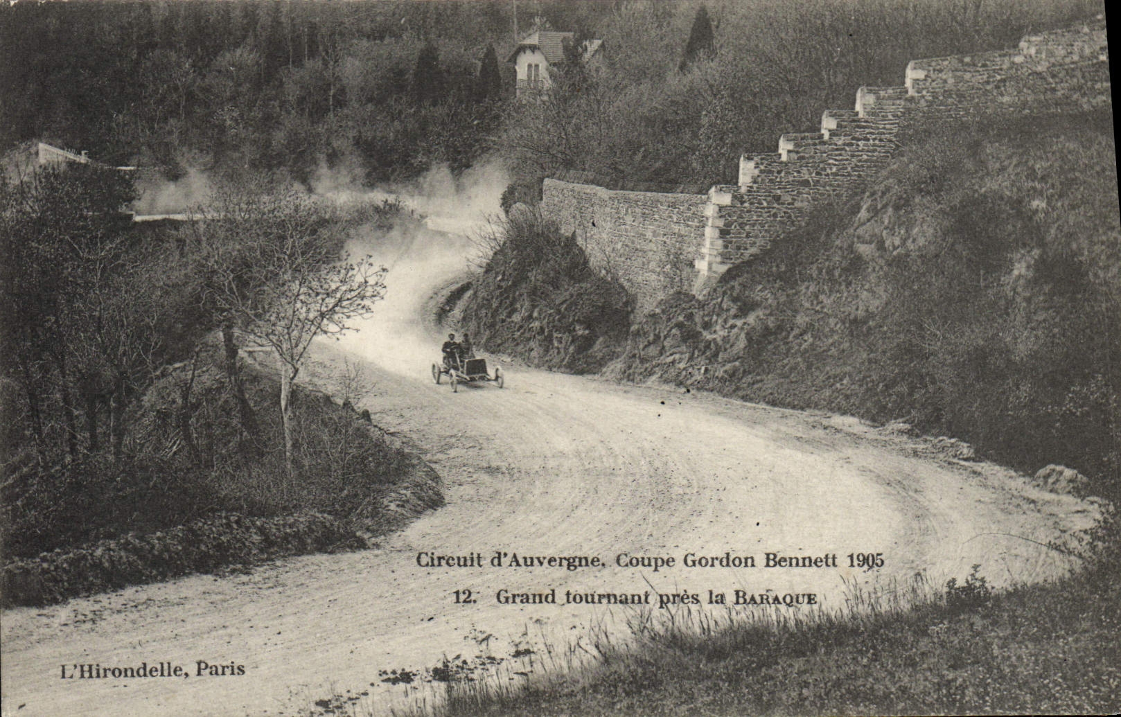 CPA Automobile Circuit d'Auvergne coupe gordon Bennett 1905 Grand tournant pres la Baraque 