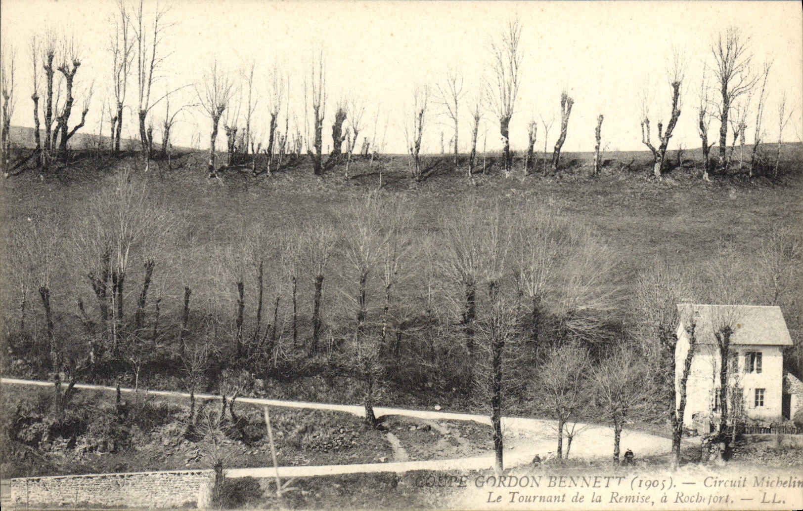CPA Automobile Circuit d'Auvergne coupe gordon Bennett 1905 Circuit Michelin Le tournant de la remise a Rochefort 