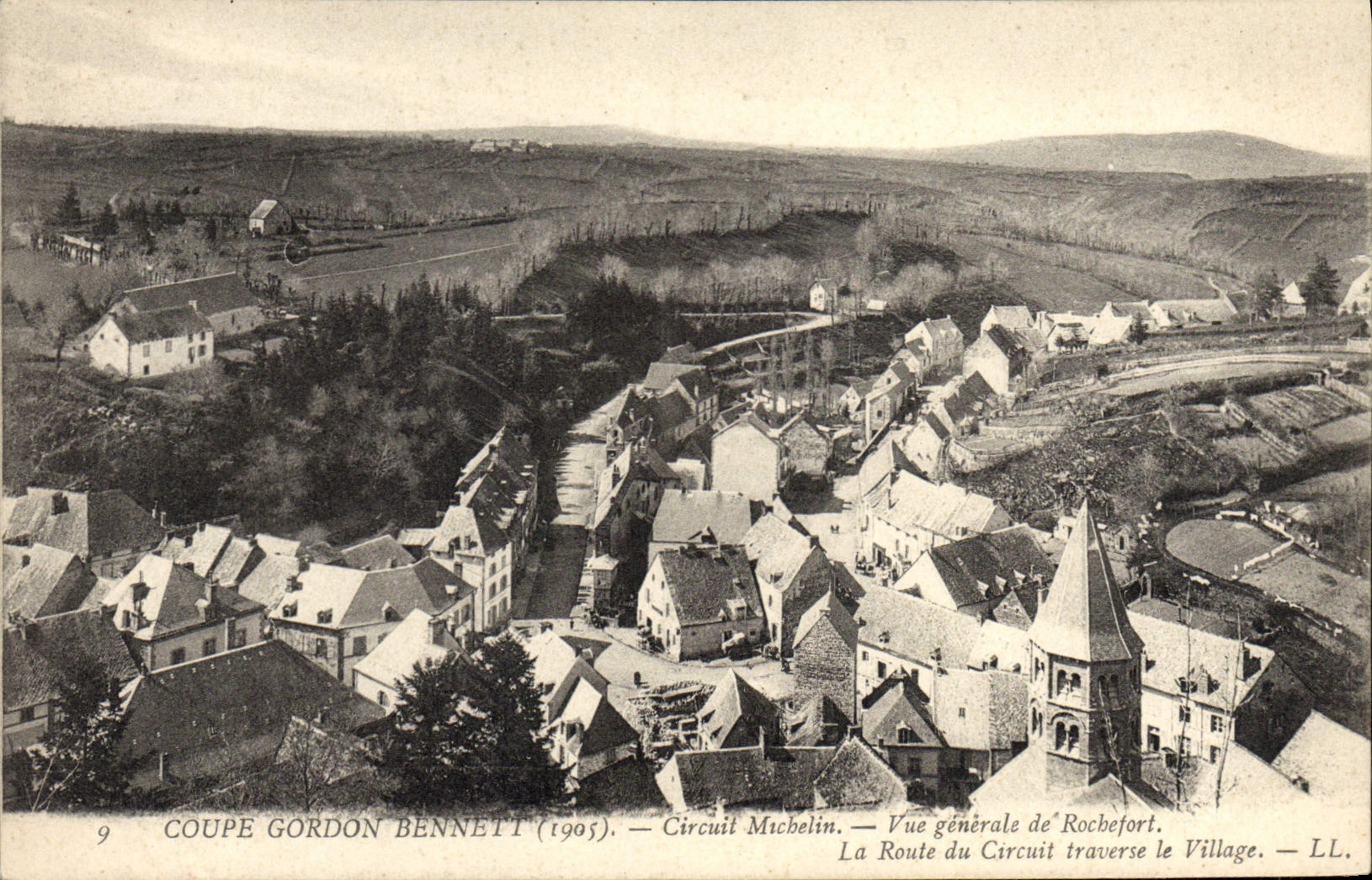 CPA Automobile Circuit d'Auvergne coupe gordon Bennett 1905 Circuit Michelin Vue generale de Rochefort 