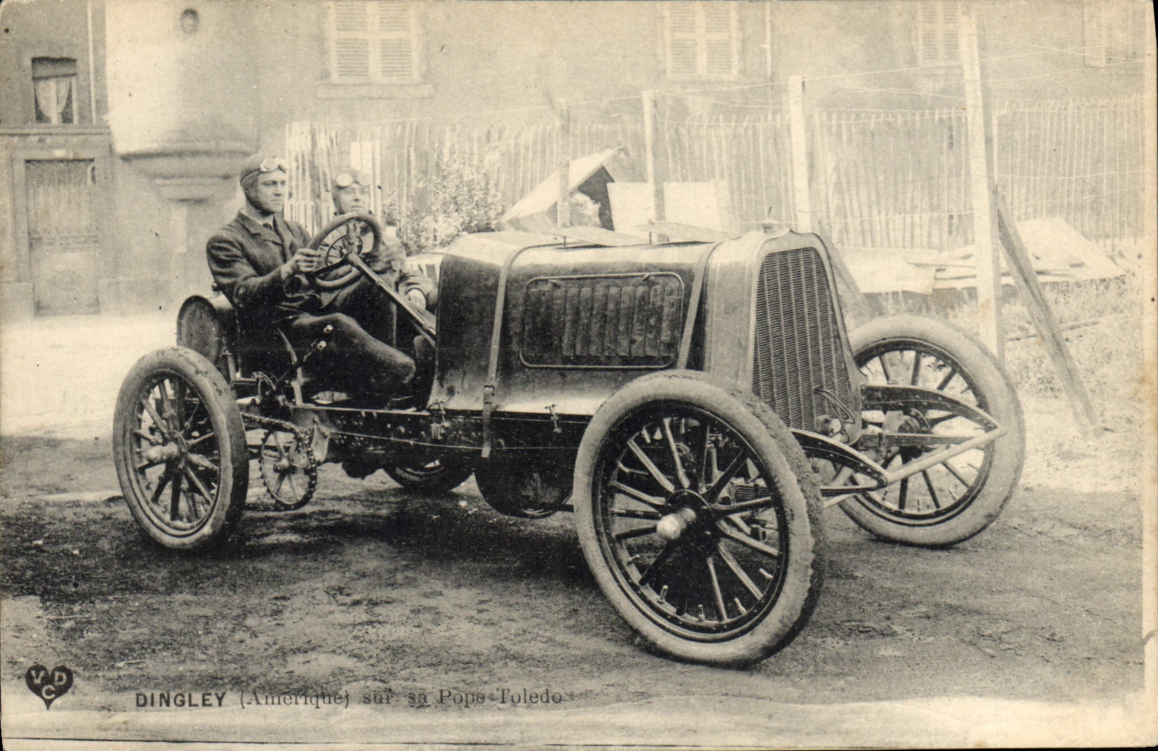 VINTAGE POSTCARD Automobile Dingley on its Pope Toledo