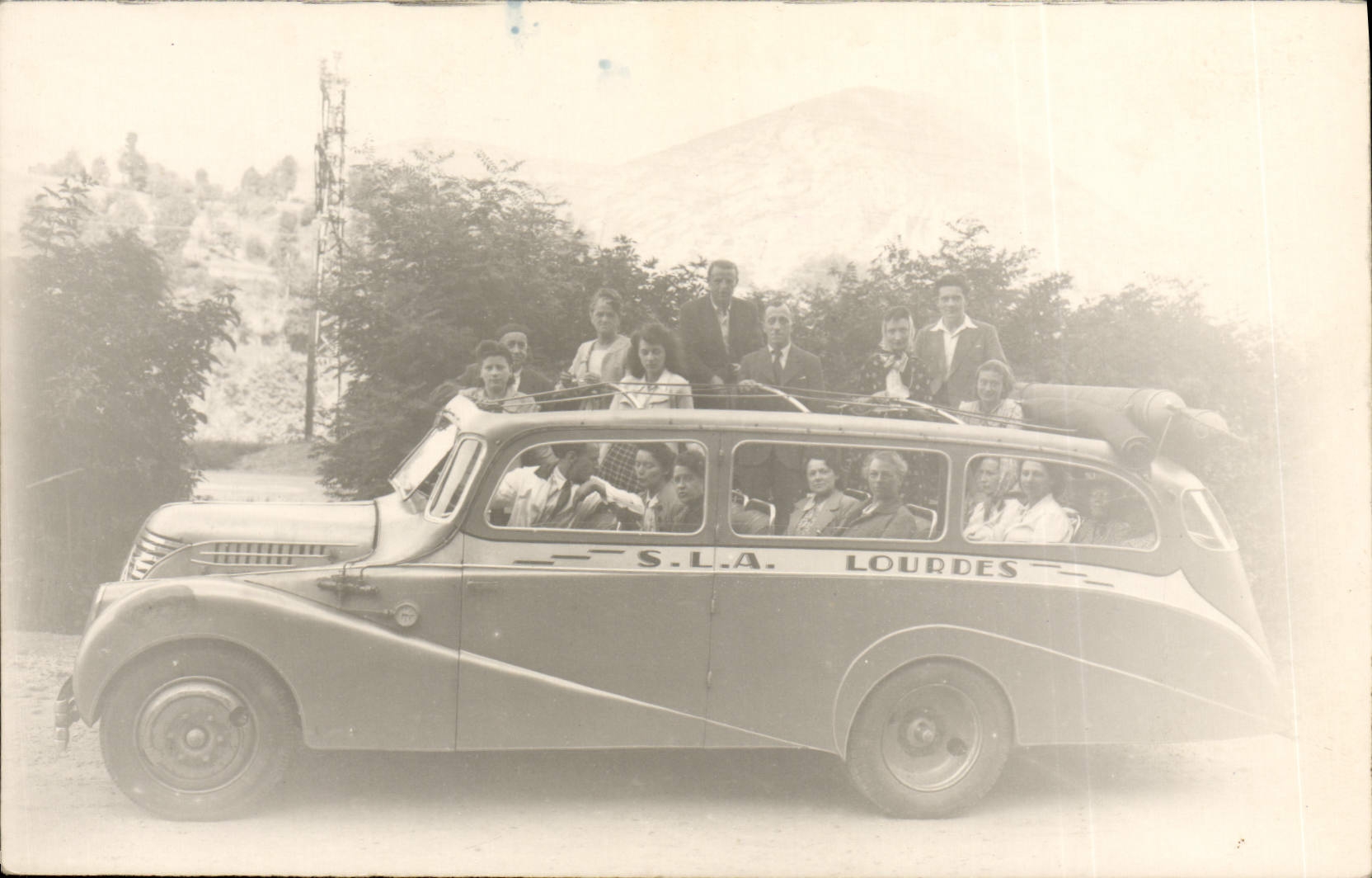 Real photo Automobile Bus Gavarnie Doors