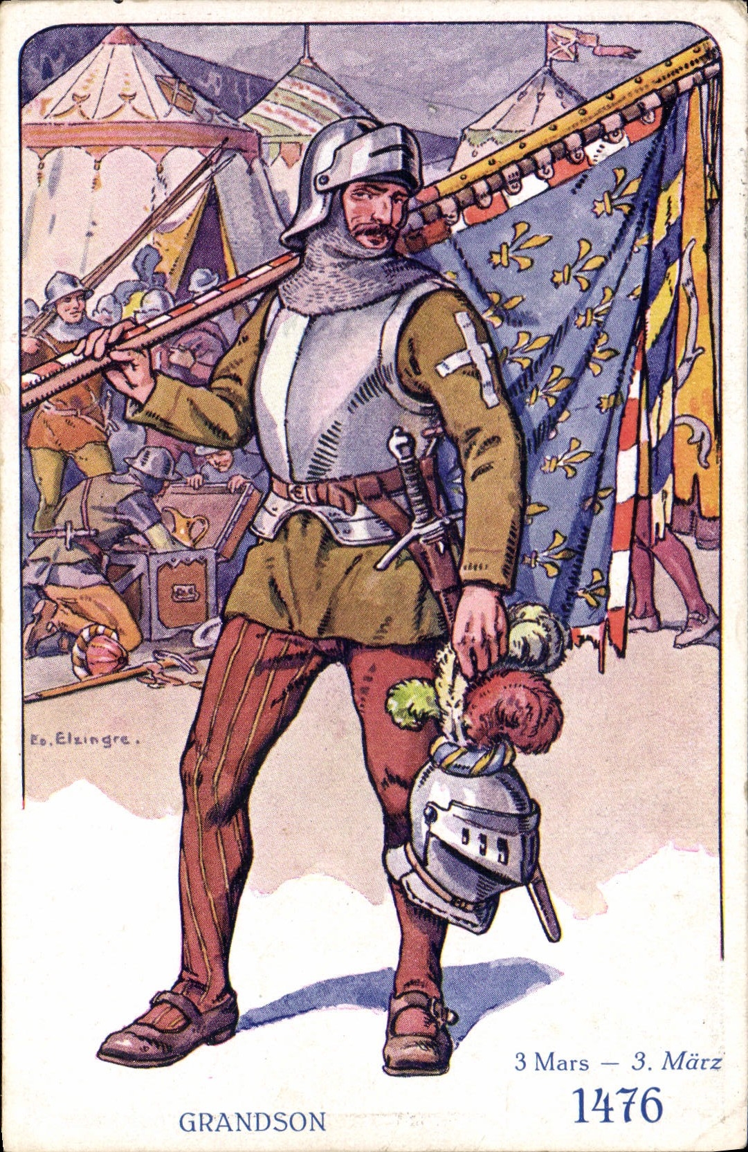 VINTAGE POSTCARD Grandson Illustrator 1476 Militaria