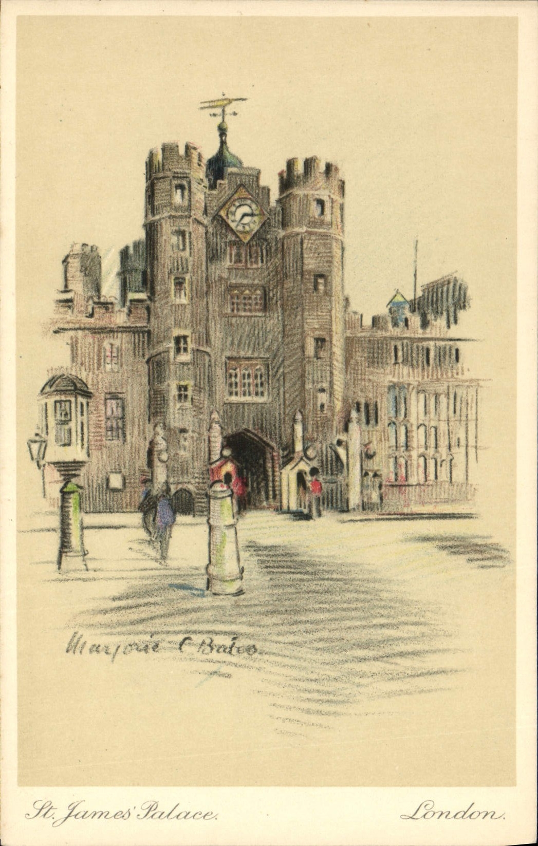 CPA Illustrateur London St James Palace 