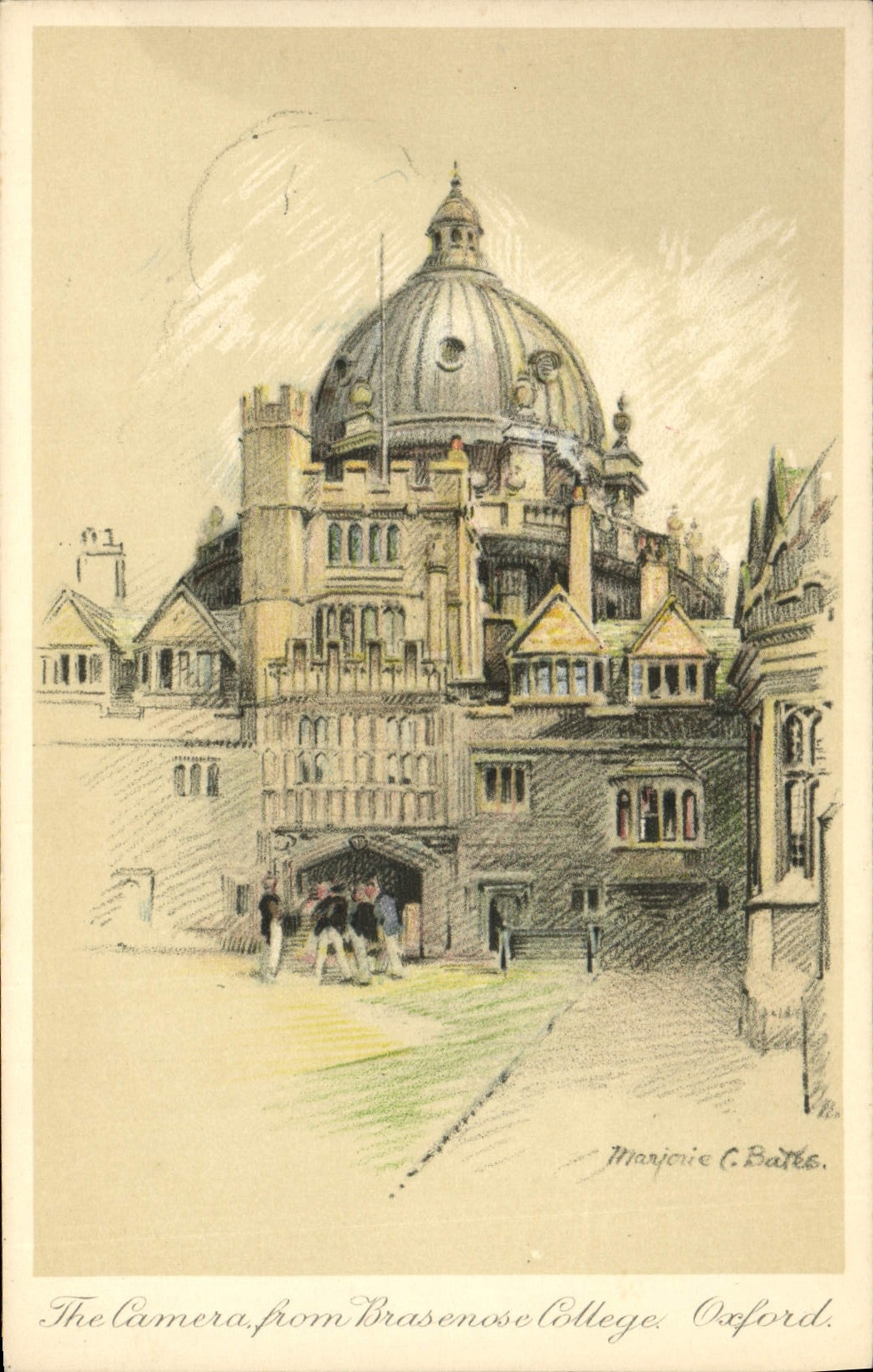 CPA Illustrateur Oxford The Camera from Brasenose College 