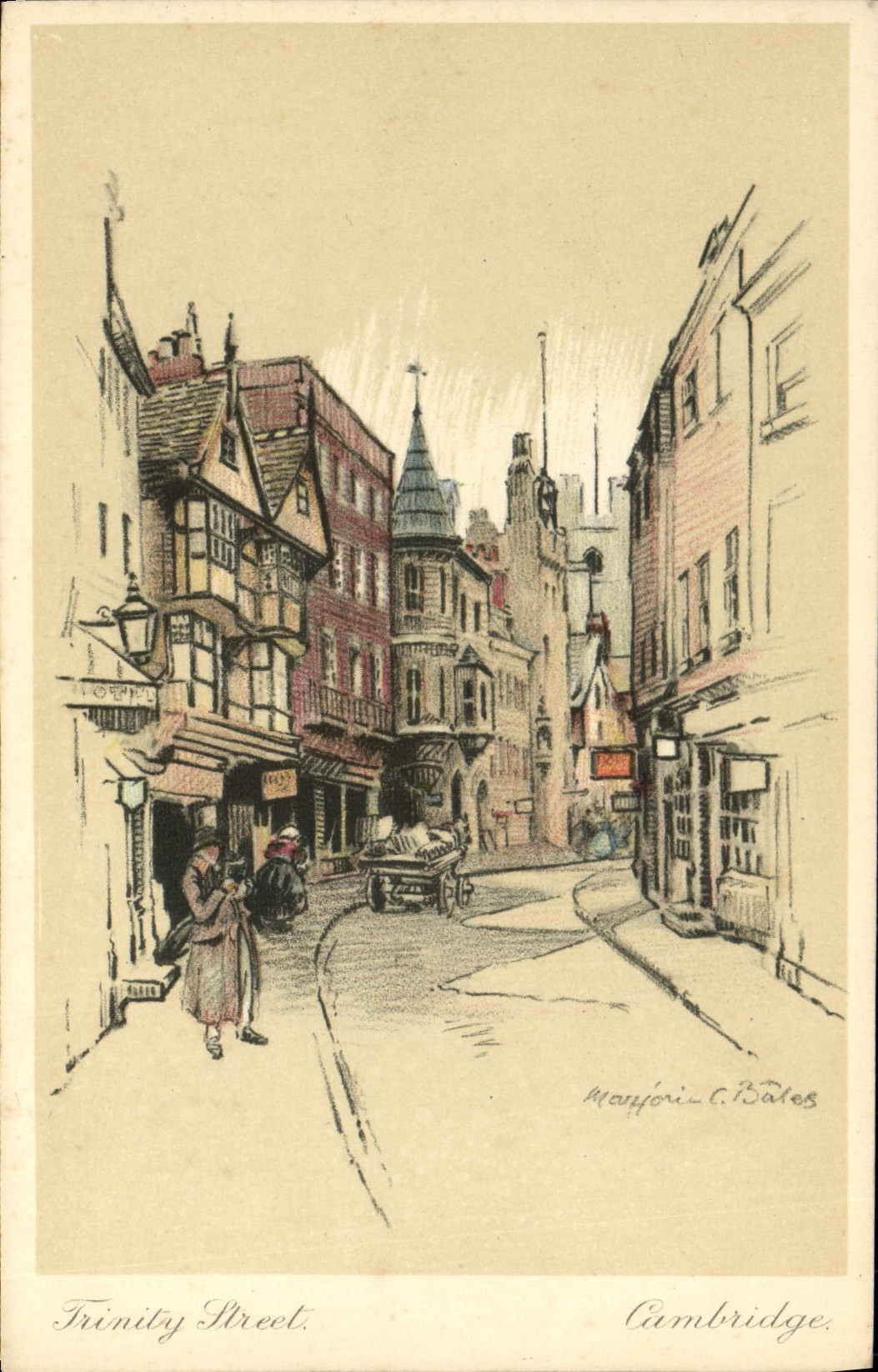 CPA Illustrateur Cambridge Trinity Street