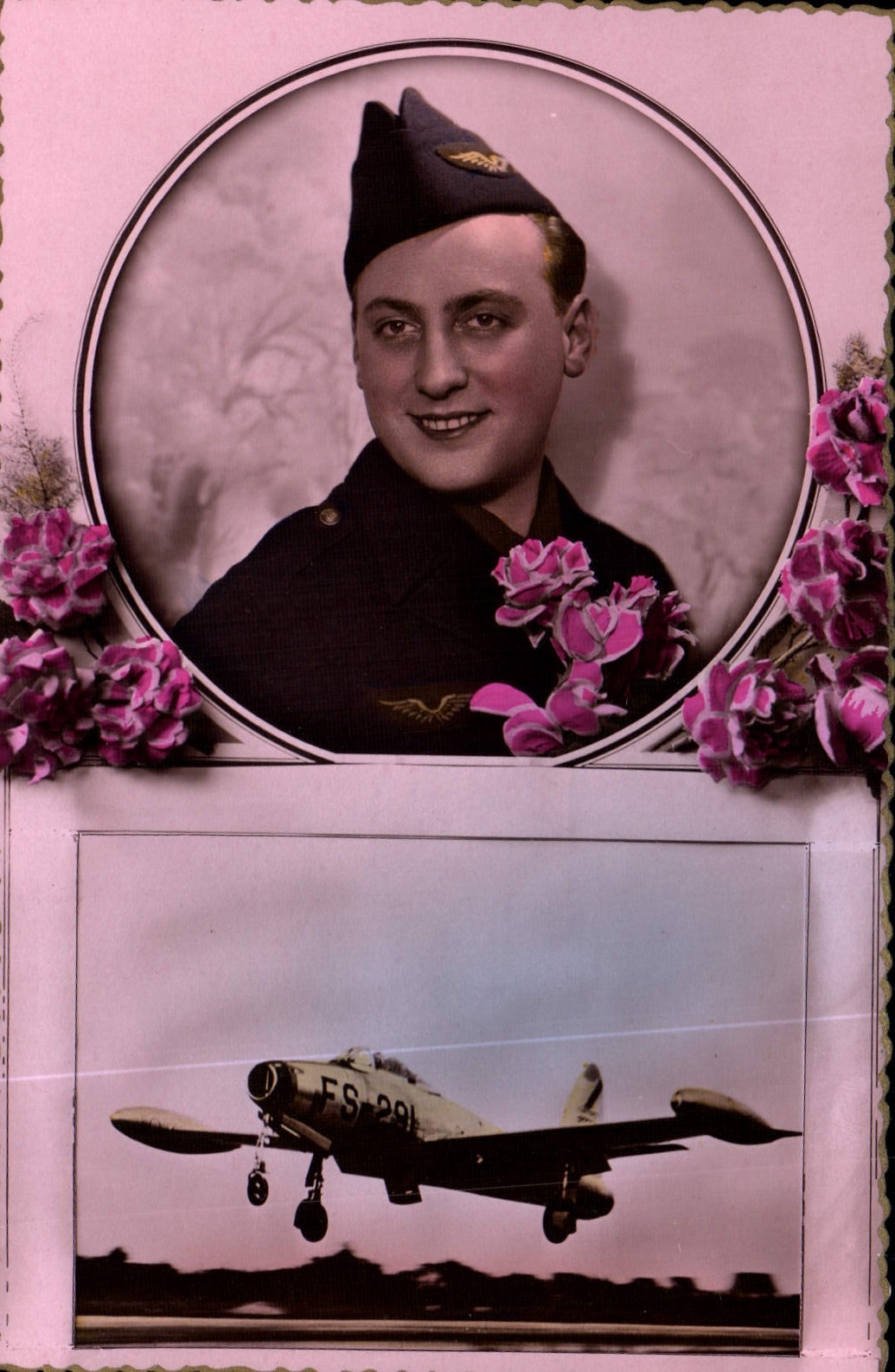 VINTAGE POSTCARD Pilot Plane Aviation