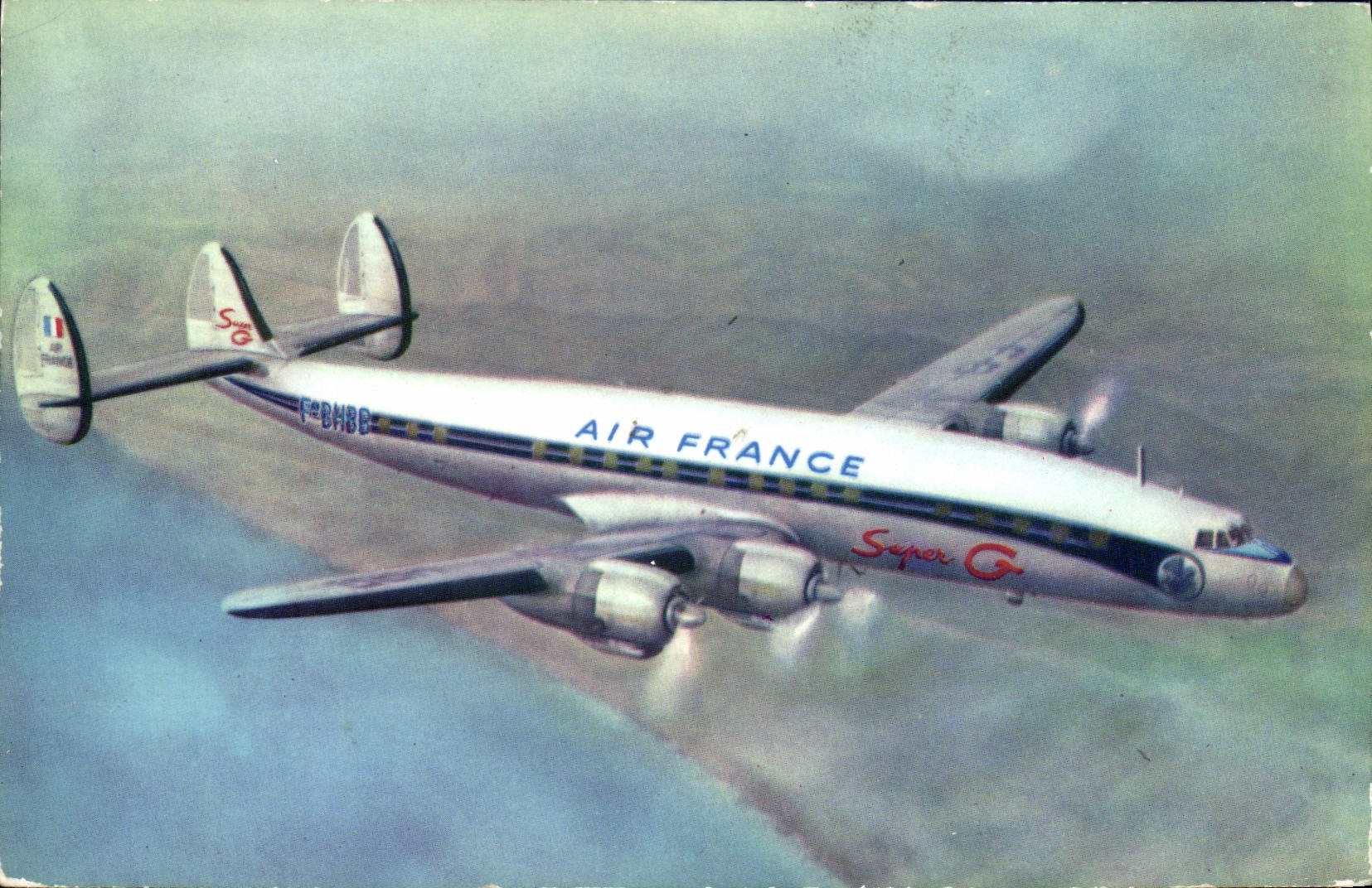 CPM Avion Aviation Air France Lockeed Super G Constellation