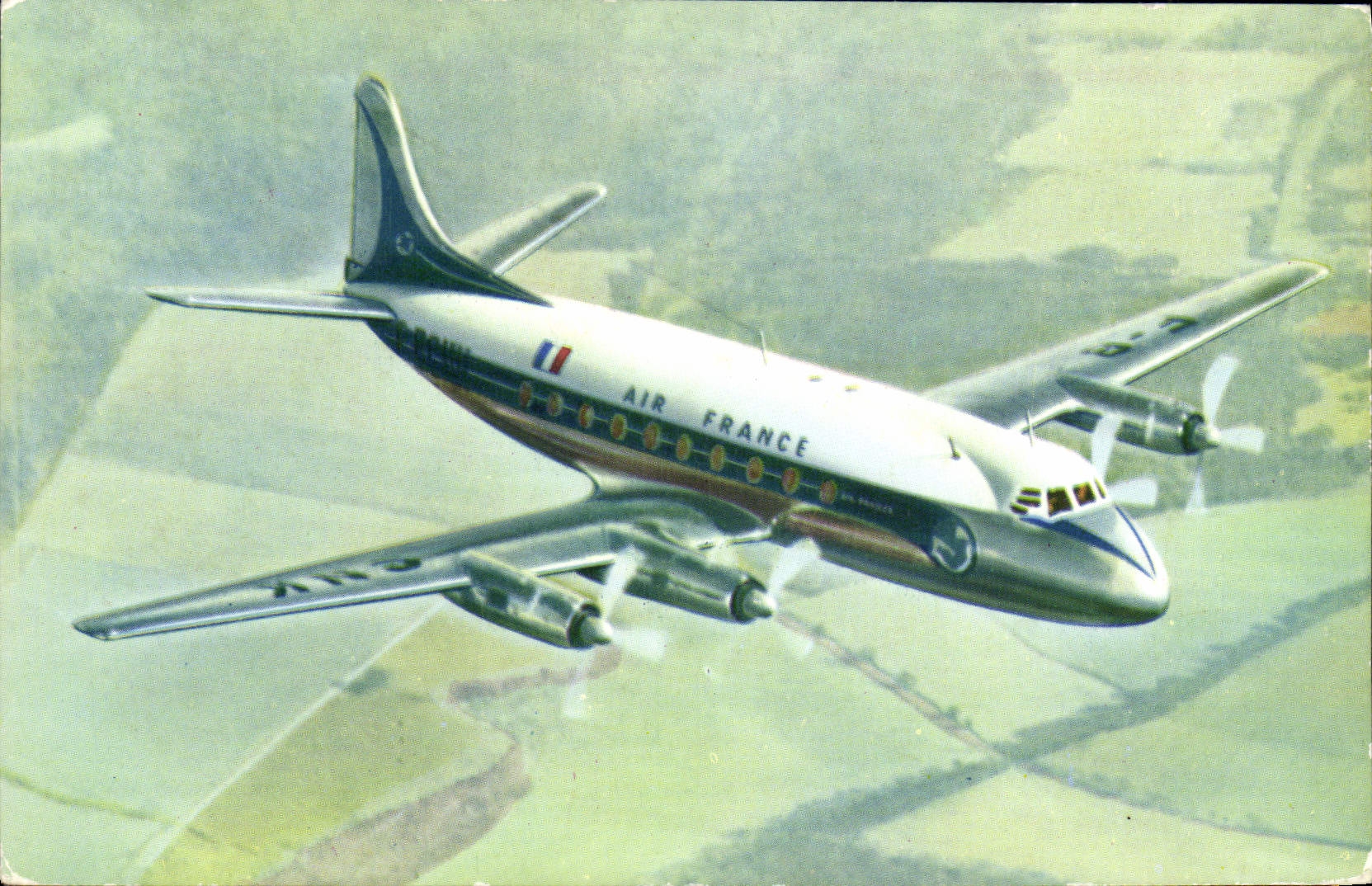 CPM Avion Aviation Air France Lockeed Super G Constellation
