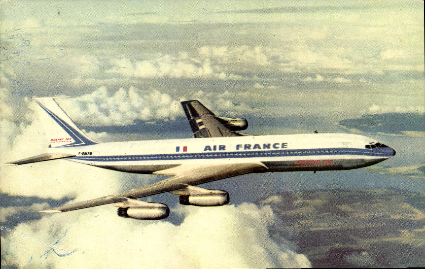CPM Avion Aviation Air France Boeing 707 Intercontinental