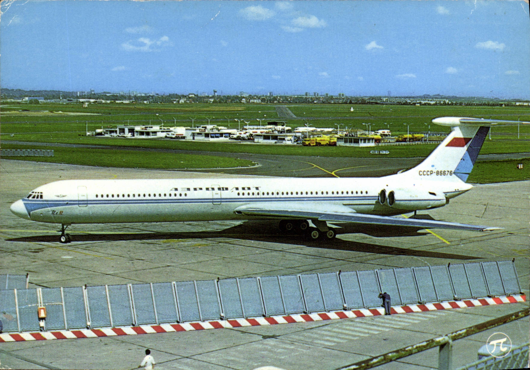 POSTAL MODERNA correo largo de Iliouchine 62 planos de la aviación del Co Aerolot