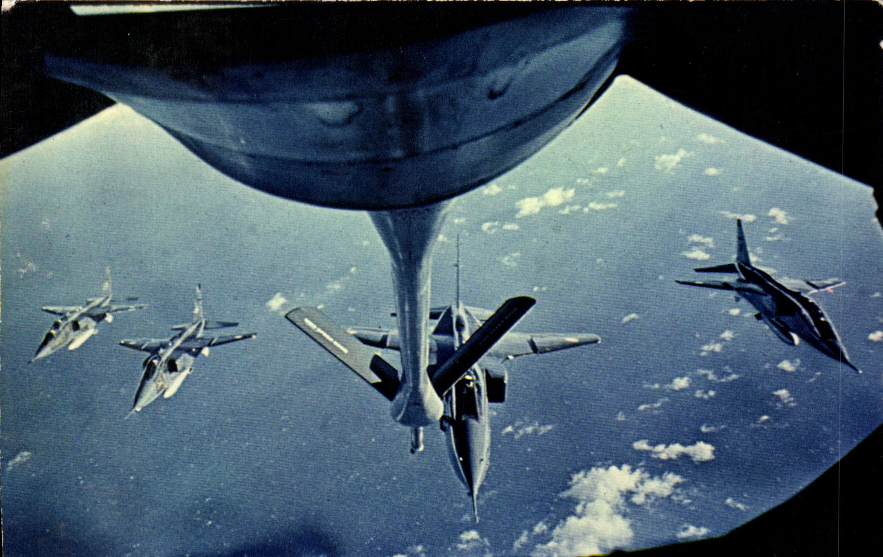 POSTAL MODERNA base aérea plana 136 de la aviación del reaprovisionamiento de aviones de Toul Rosieres de un jaguar de la 11ma escuadrilla de la caza