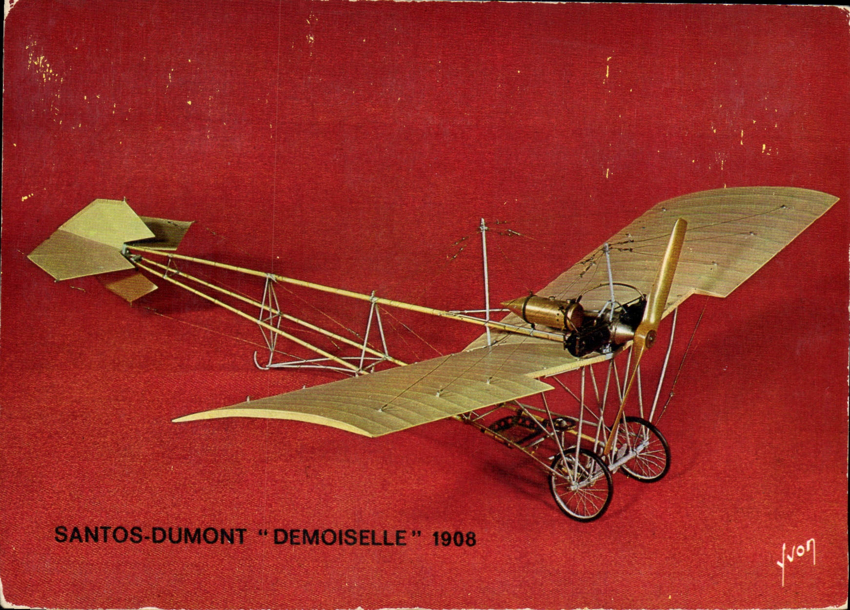 MODERN CARD Plane Aviation Santos Dumont 1908 France Brazil