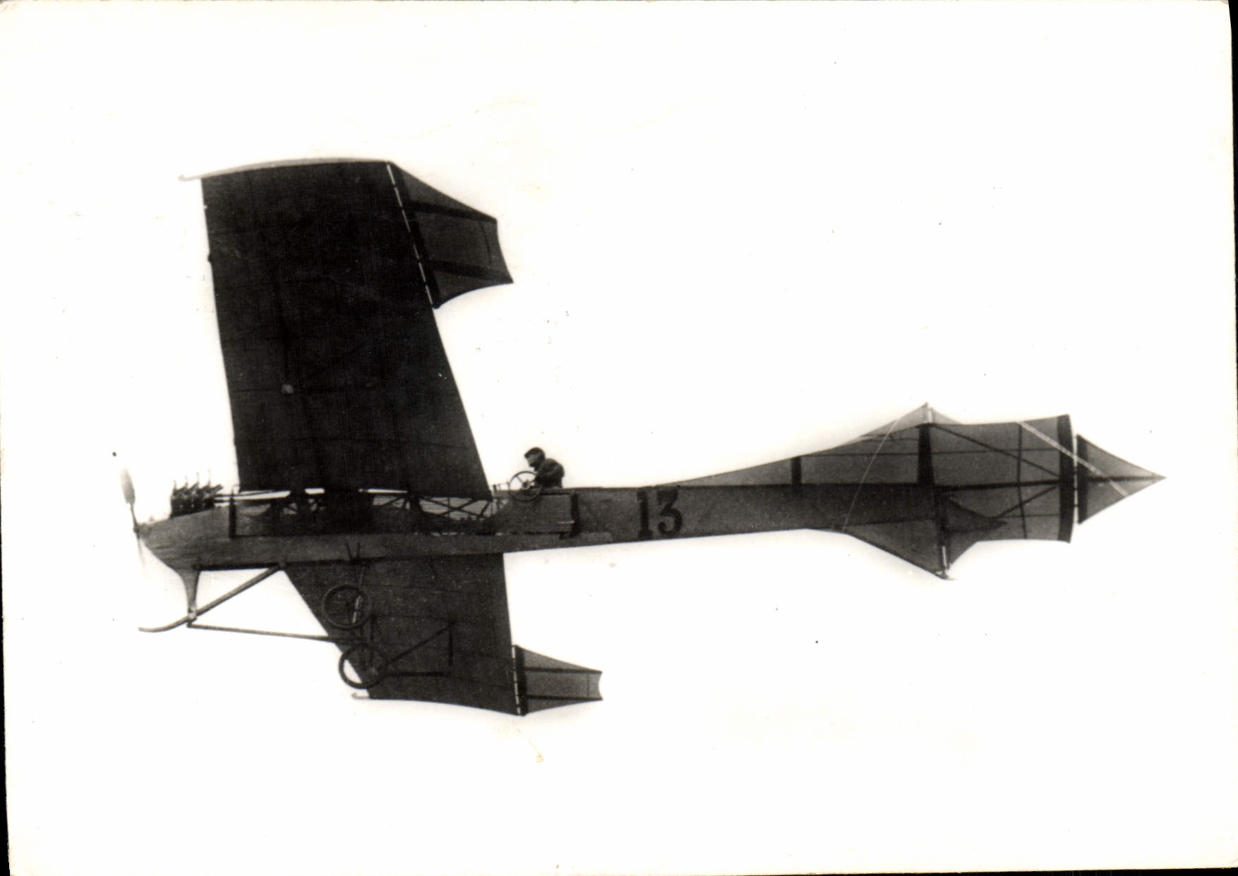 MODERN CARD Plane Aviation 1908 the Antoinette of Hubert Latham